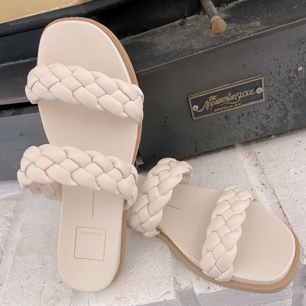Dolce Vita Ivory Braided Sandles